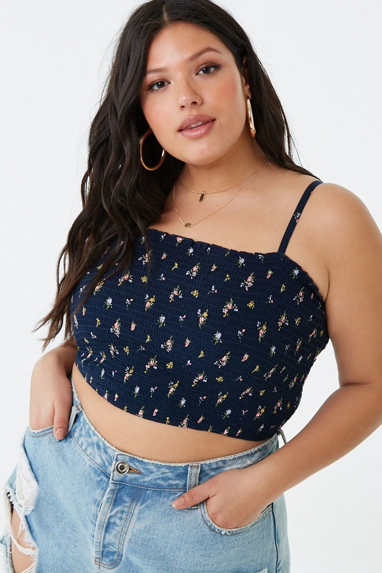Forever 21 Plus Size Floral Print Cropped Cami