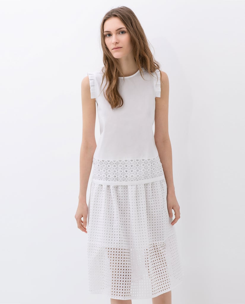 Zara Cut Work Skirt ($80)