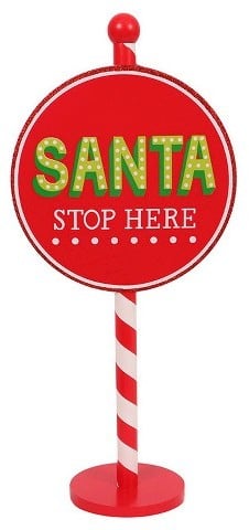 Santa Stop Here Sign