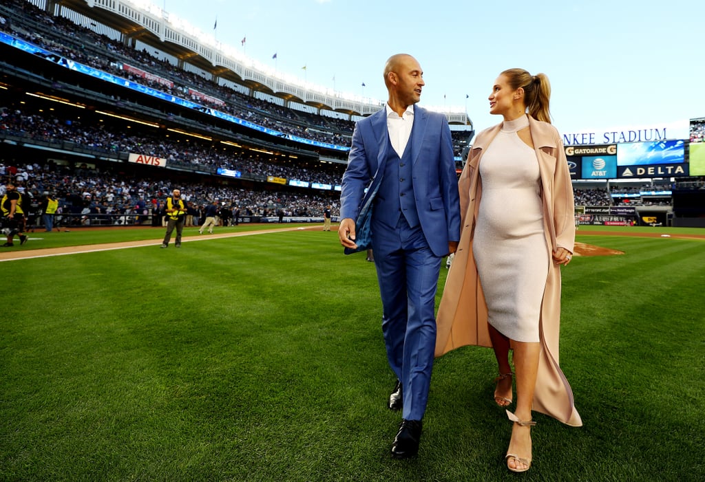 Derek and Hannah Jeter at Yankee Stadium Ceremony May 2017