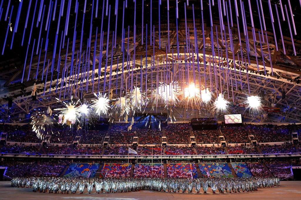 Fireworks sparked during the closing ceremony.