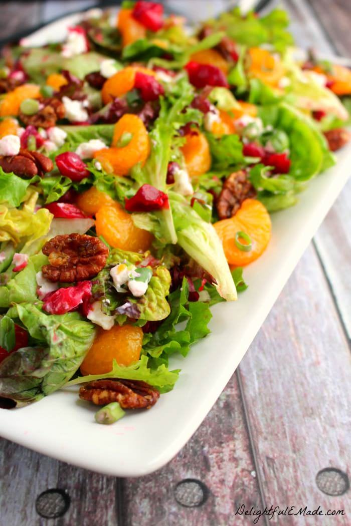 Cranberry Citrus Salad With Goat Cheese and Pecans