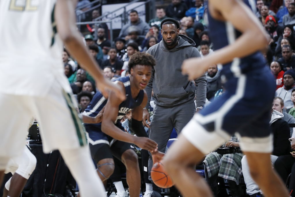 See LeBron James Cheer For Son Bronny at Sierra Canyon Game