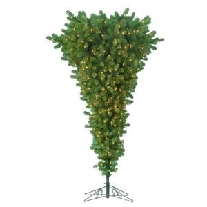 Kurt S. Adler 5 Ft. Pre-Lit Upside Down Pine Artificial Christmas Tree With