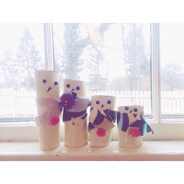 Paper-Roll Snowmen