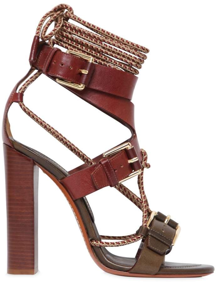 Etro Rope & Leather Bi Color Sandals