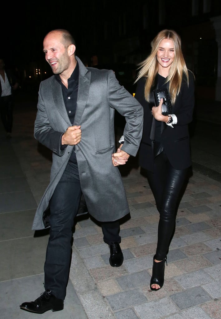 Rosie Huntington-Whiteley and Jason Statham had a date night in London on Saturday.