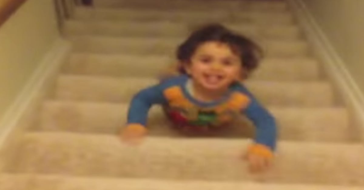 Baby going down stairs outlet backwards