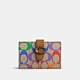 coach lowline low top sneaker in rainbow signature canvas