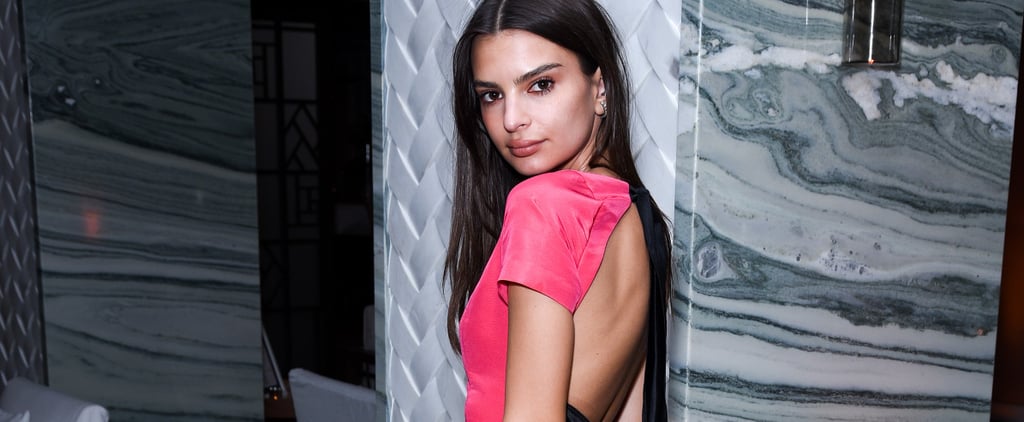 Emily Ratajkowski Pink Dress at Welcome Home Premiere 2018