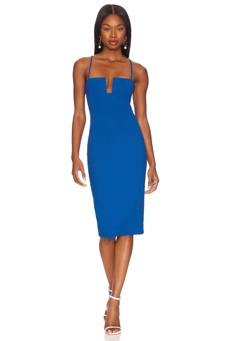 A Colorful Midi Dress: Susana Monaco Square Wire String Midi Dress