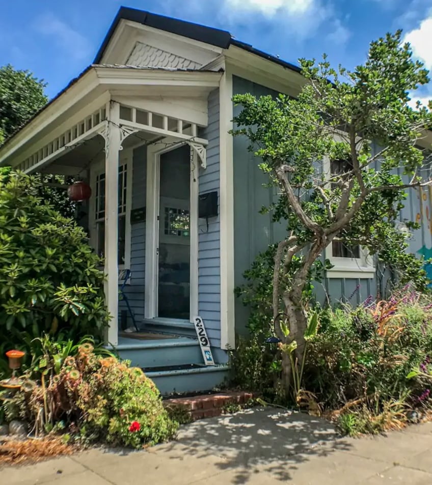 The Little Blue House in Pacific Grove, California