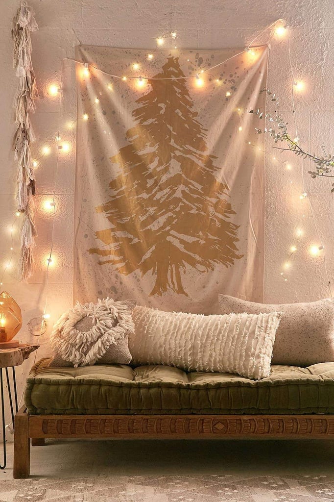 Gold and Silver Christmas Tree Tapestry