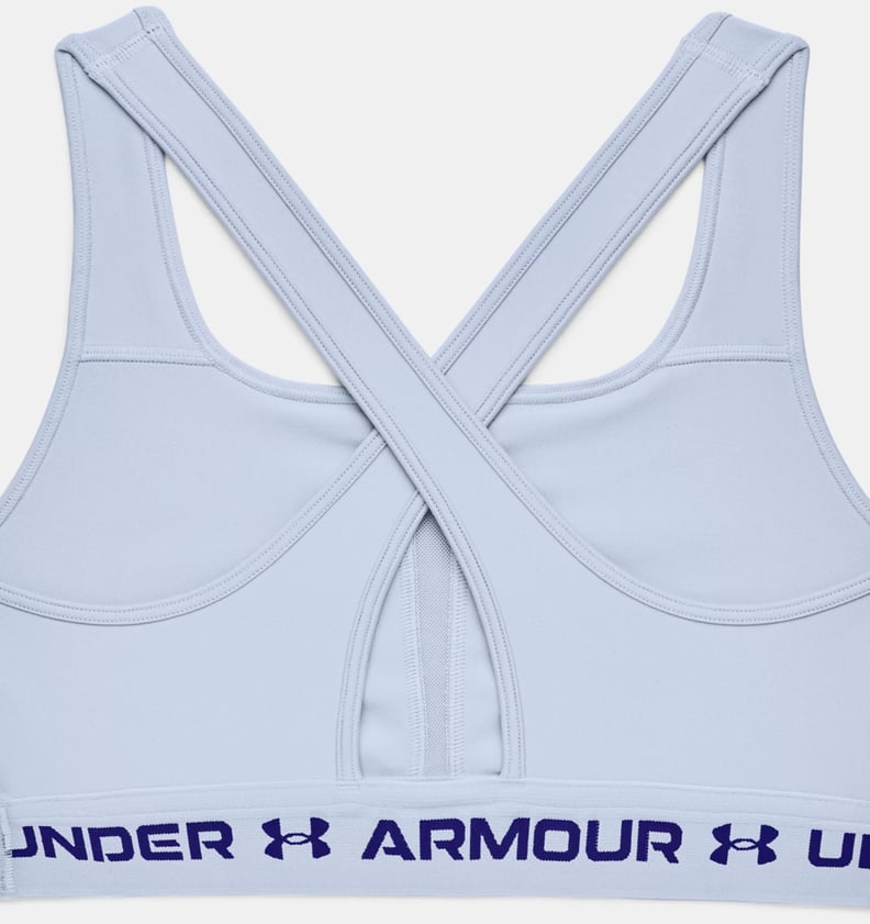 Under Armour Mid Crossback Sports Bra in Isotope Blue
