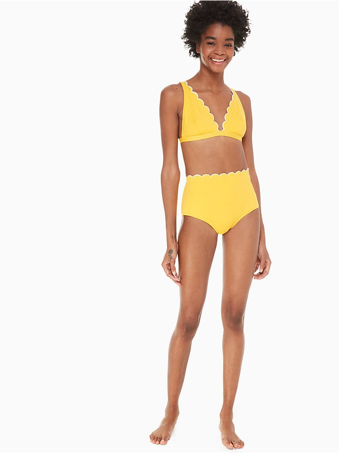 Kate Spade New York Fort Tilden Contrast Scalloped Bikini