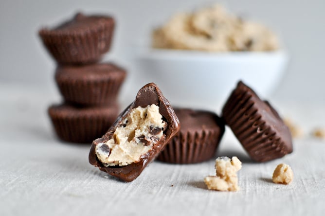DIY Chocolate Chip Cookie Dough Peanut Butter Cups