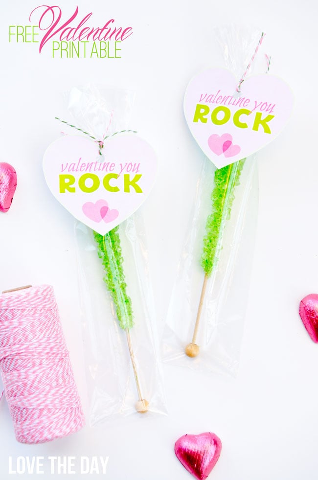 Rock Candy Valentine's Printable