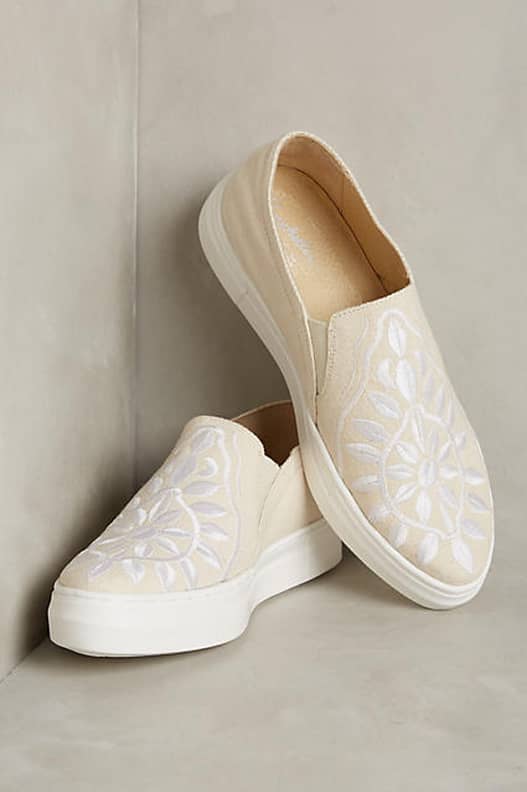 Wanted embroidered slip best sale on sneakers
