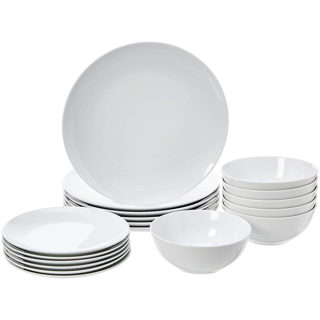 AmazonBasics 18-Piece Kitchen Dinnerware Set