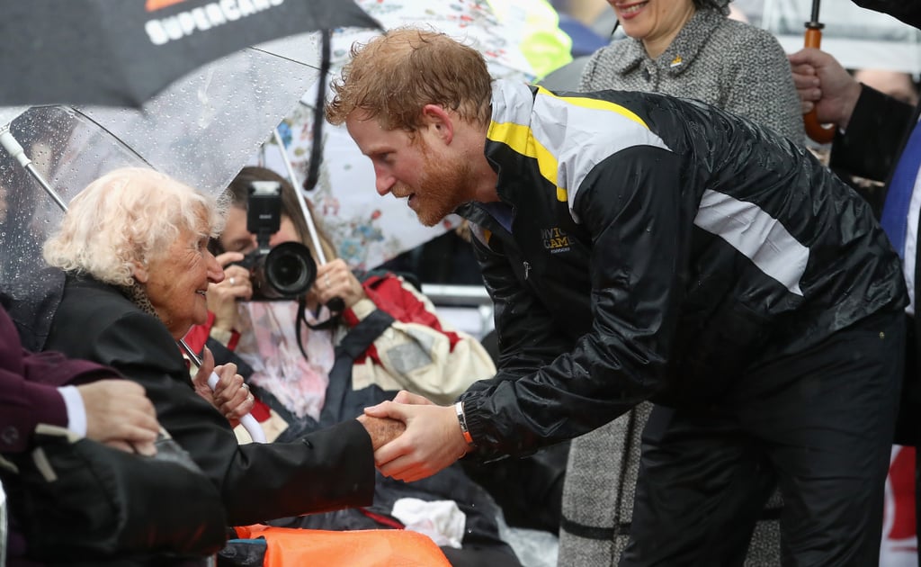 Prince Harry Hugging Elderly Lady in Sydney June 2017