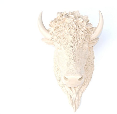 Faux Taxidermy — Bison Head Wall Mount