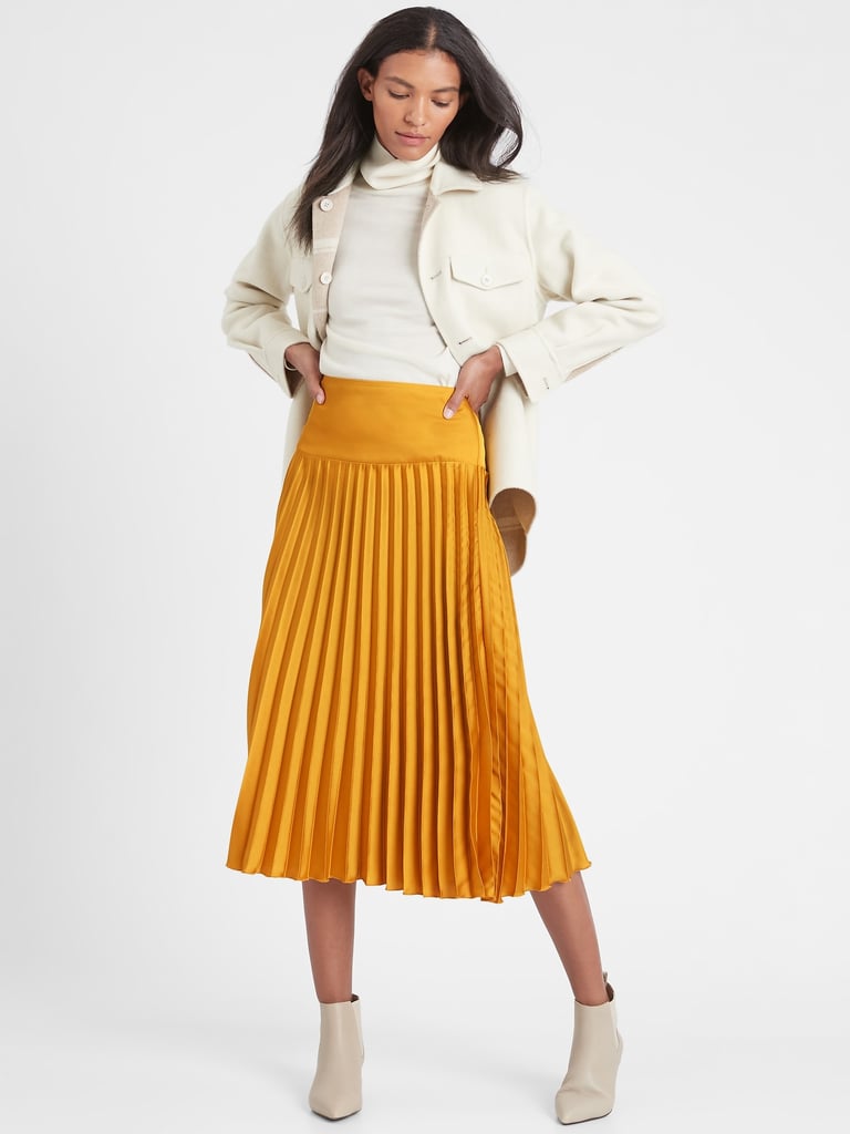 Pleated Midi Skirt