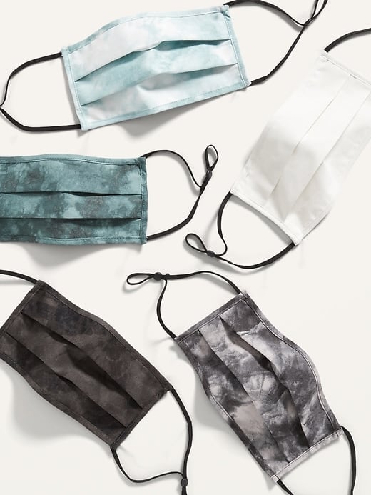 Old Navy Variety 5-Pack of Triple-Layer Cloth Pleated Face Masks for Adults