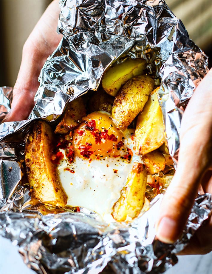 Potato Egg Foil Packets Potato Egg Foil Packets