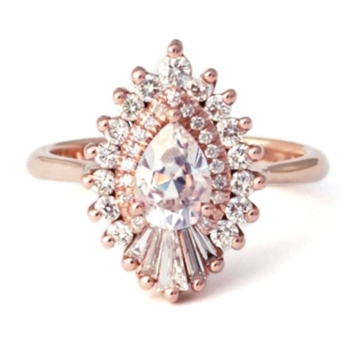 Unique Rose-Gold Rhapsody Engagement Ring