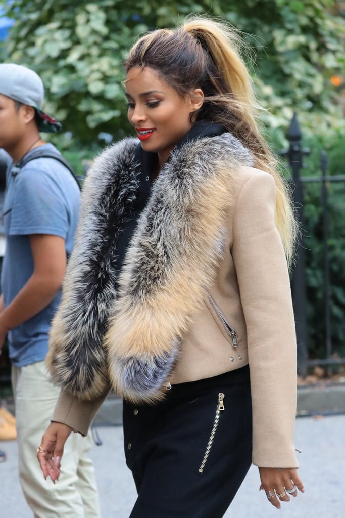 Ciara Filming Music Video in NYC November 2016