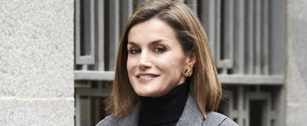 Queen Letizia Wears Black Turtleneck Winter 2016