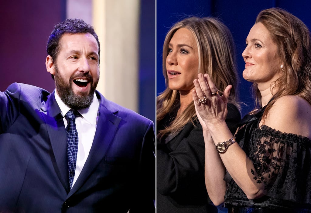 Drew Barrymore and Jennifer Aniston Celebrate Adam Sandler