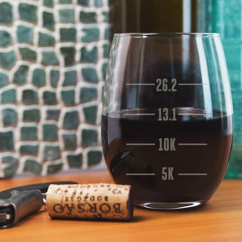 Runner's Measurements Stemless Wine Glass