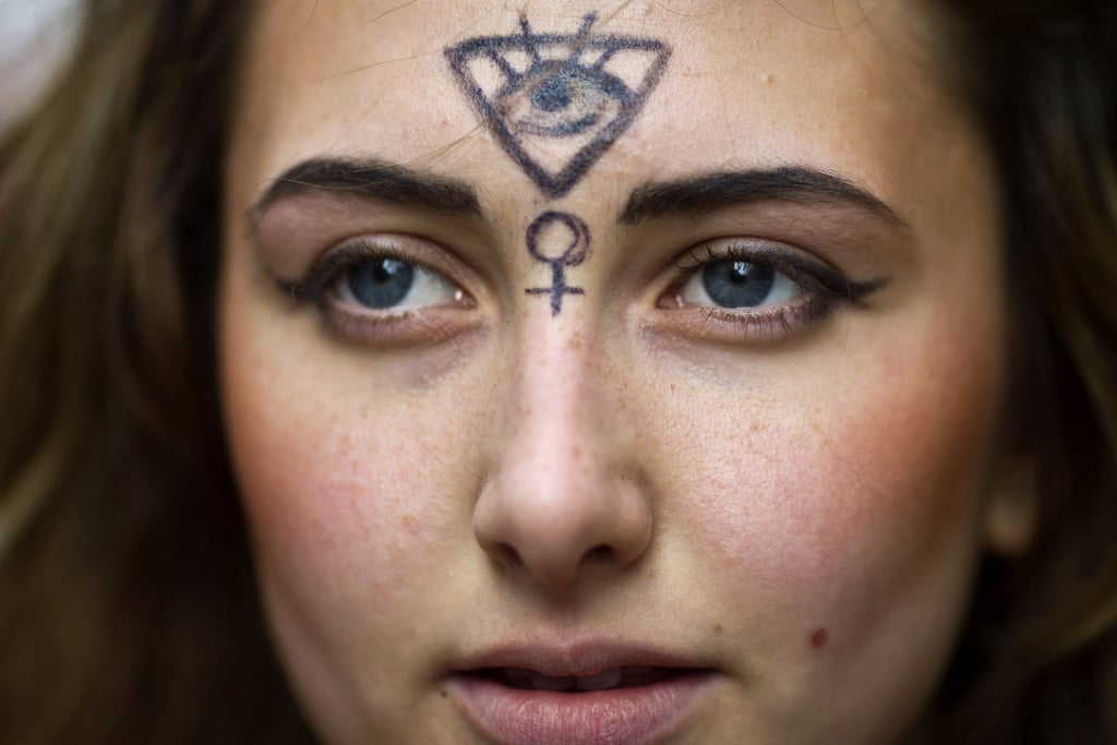 In London, people protested violence against women.