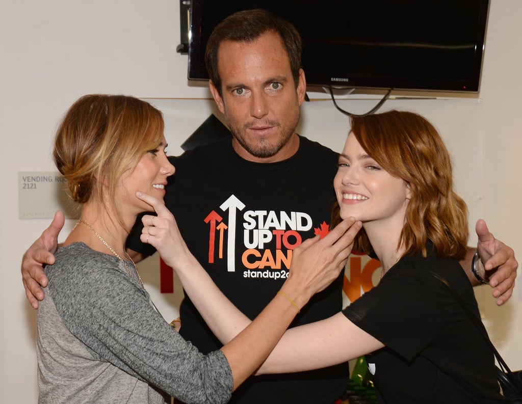 Pictured: Kristen Wiig, Will Arnett, and Emma Stone