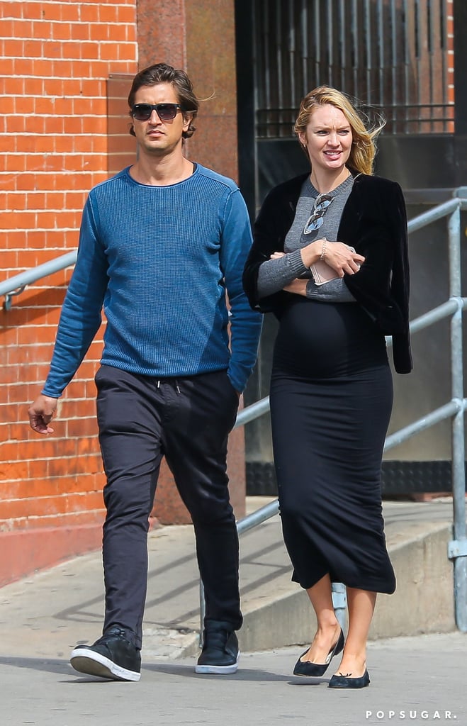 Candice Played Up a Tight Midi Skirt With a Cozy Velvet Blazer