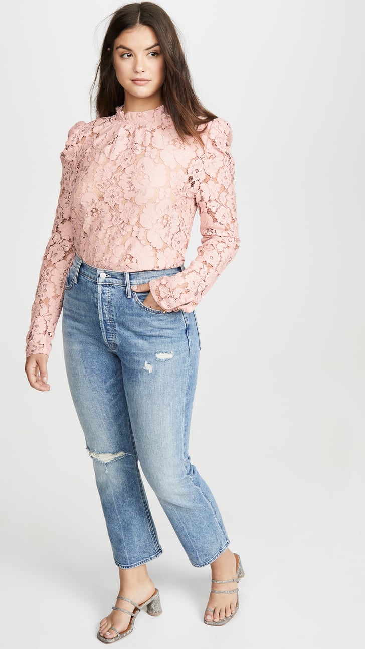 Wayf Erika Puff-Sleeve Lace Top | You 