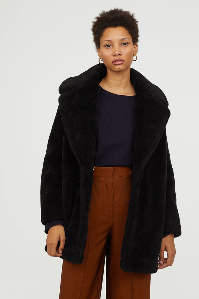 H&M Short Faux Fur Coat