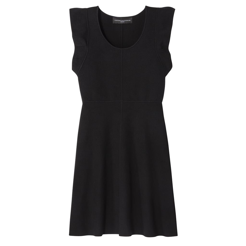 Black Ruffle Sleeve Sweater Knit Dress ($35)