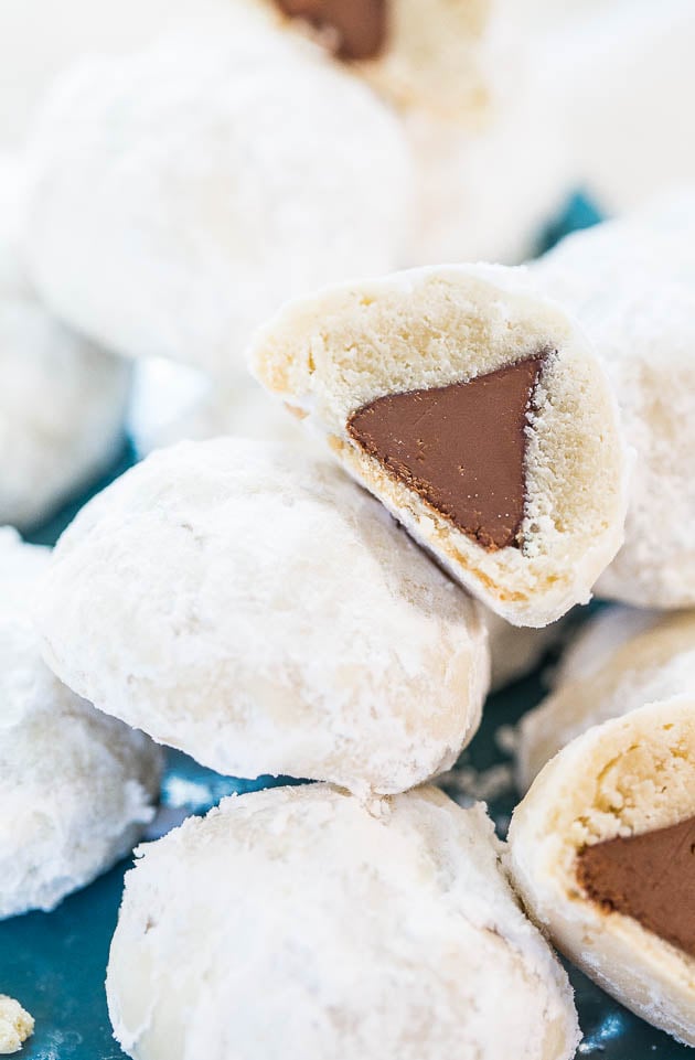 Chocolate Kiss Powder Puff Cookies