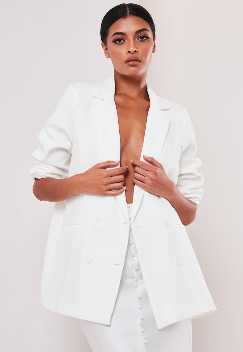 Sofia Richie x Missguided White Oversized Tailored Jacket
