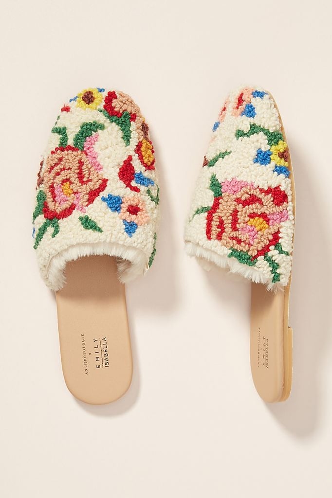 Anthropologie Emily Isabella Sherpa Slippers