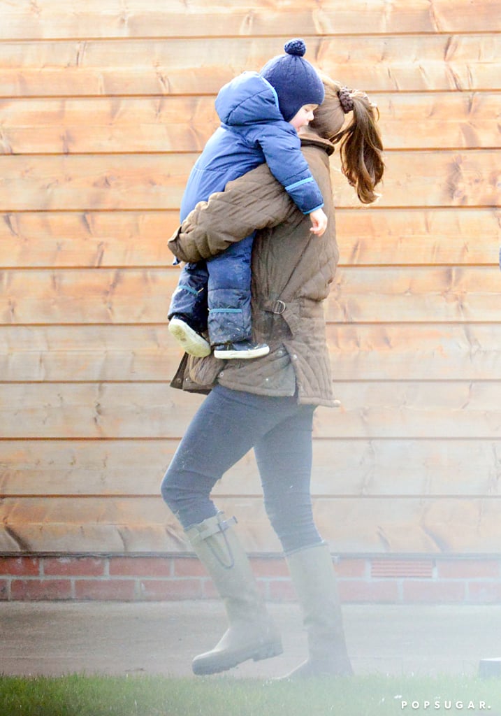 Kate Middleton and Prince George at the Petting Zoo Pictures