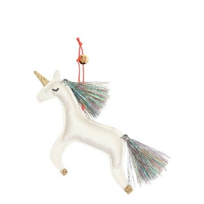 Meri Meri Unicorn Glitter Fabric Tree Decoration