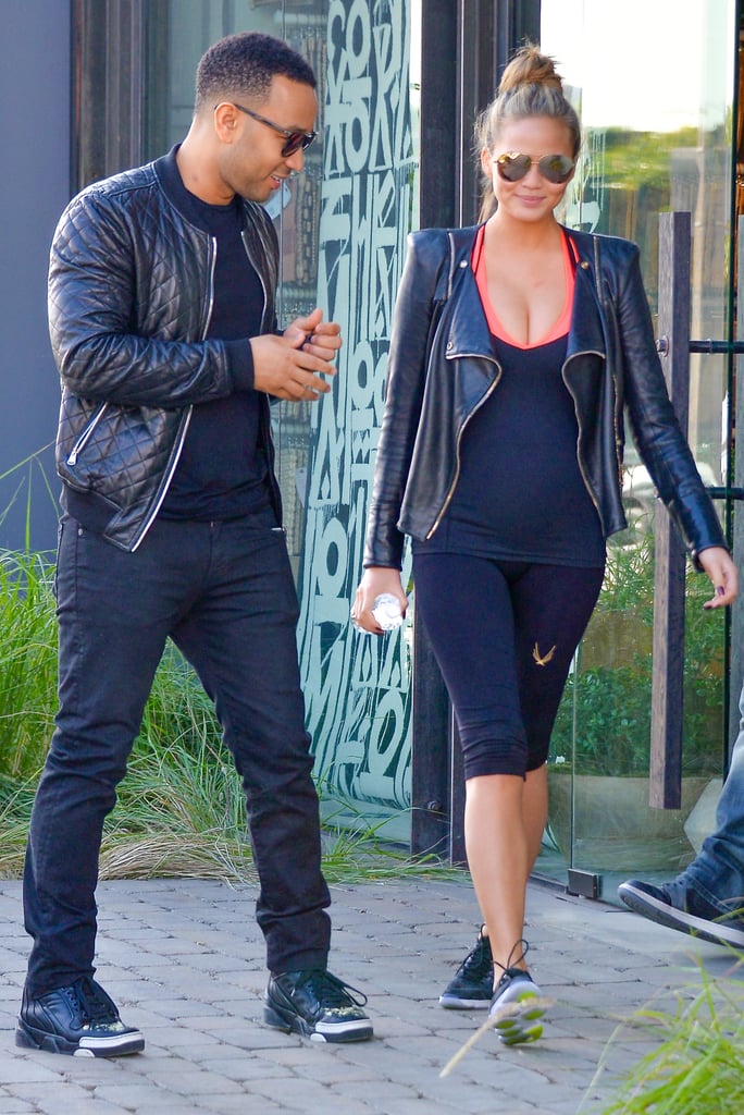 John Legend and Chrissy Teigen in LA December 2015