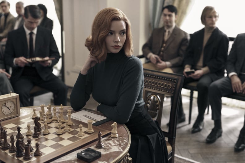 THE QUEEN'S GAMBIT (L to R) ANYA TAYLOR as BETH HARMON in THE QUEEN'S GAMBIT. Cr. CHARLIE GRAY/NETFLIX  2020