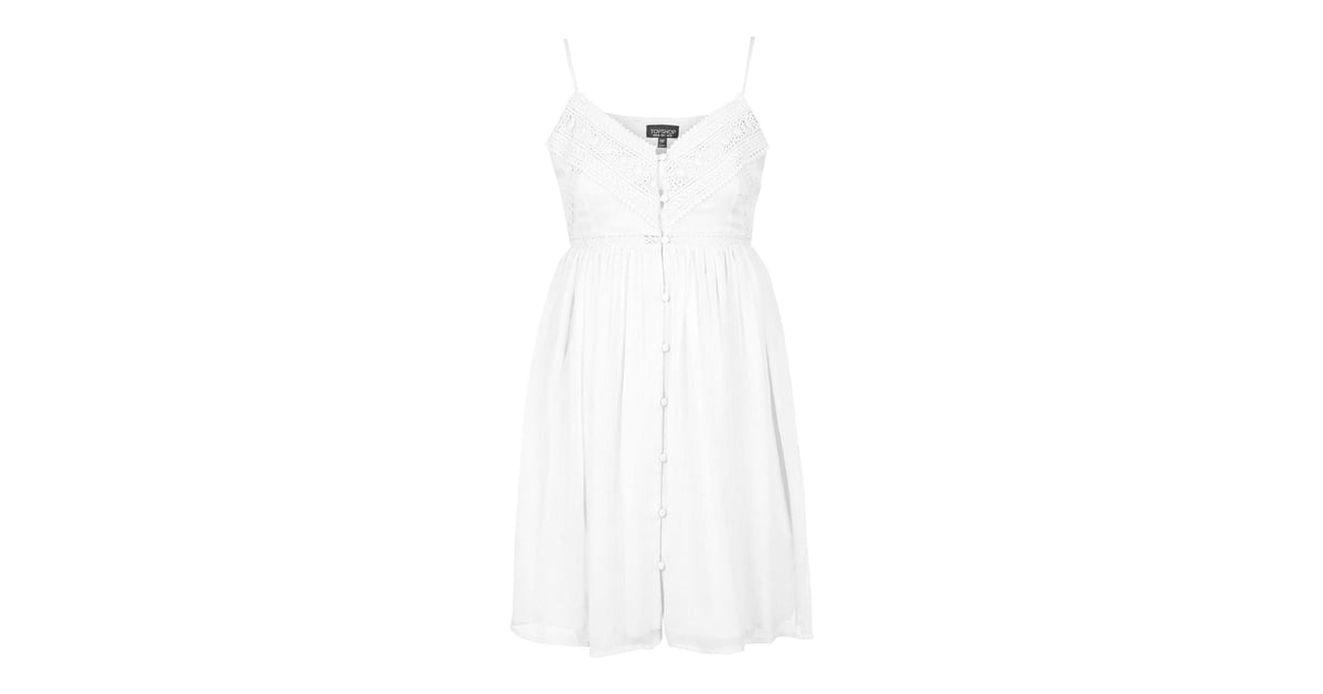 Topshop Button-Down Sundress ($68) | Best White Dresses For Summer ...