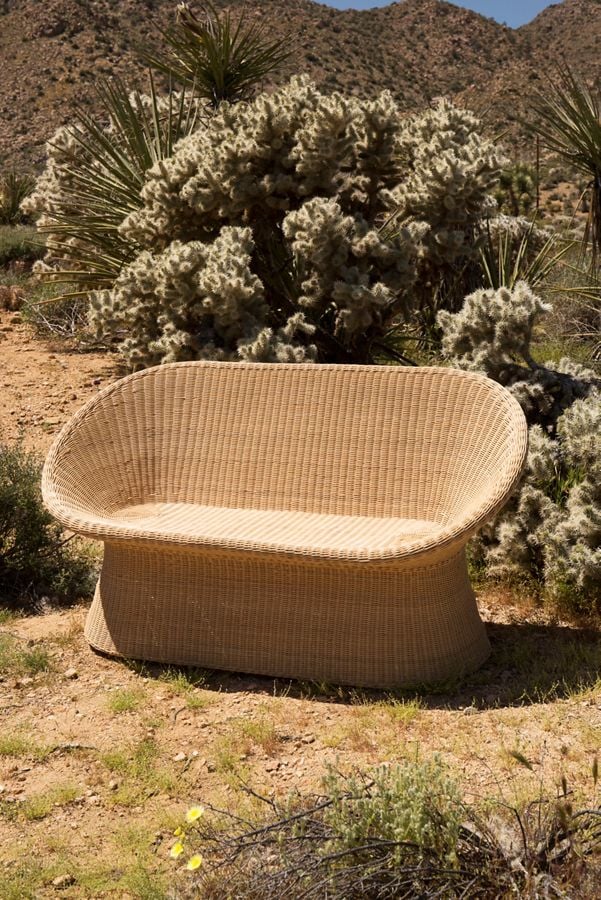 Rattan two discount seater chair