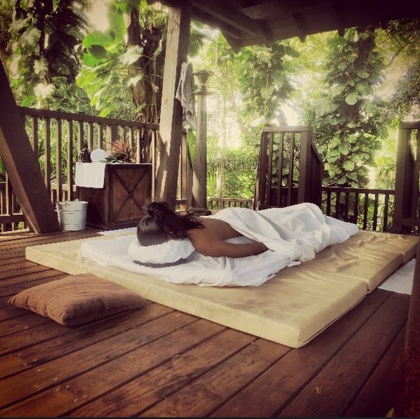 Nothing beats a relaxing massage — just ask Chanel Iman!
Source: Instagram user chaneliman