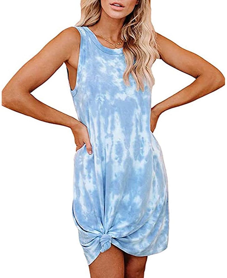 Casual TieDye Short Dress Best Cheap Amazon Clothes For Women Summer
